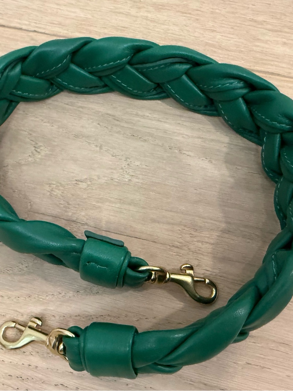 Like New! Clare V Braided Soft Green Leather Shoulder Strap